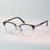 Men's Retro Full-Frame Pure Titanium Eyeglass Frame with Brow Bar - Prescription Ready.