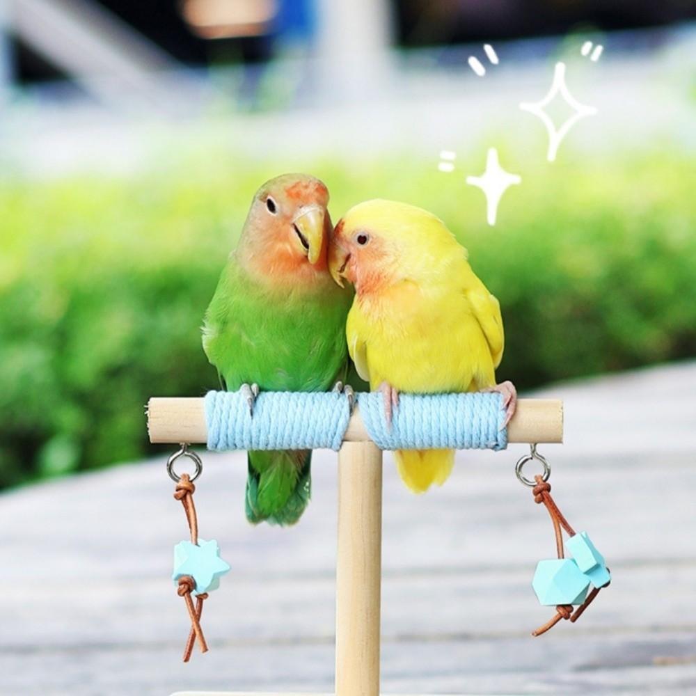 Bite-resistant Parrot Perch Stand Wear-resistant Parakeet Teeterboard  Cage Accessory