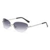 Xiaomi Women Rimless Oval Sunglasses UV400 Protection Metal Temple Gradient Lens Fashion Shades for Travel Beach Daily Outdoor