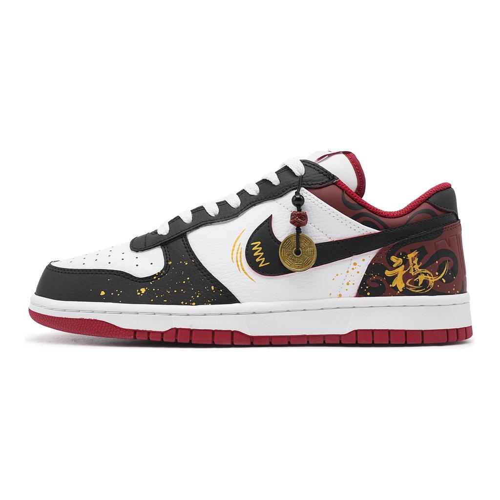 Nike Big Ma Ju Hongfu Low top Skateboard Shoes Men's Black Red 355152-150(Team1576-)