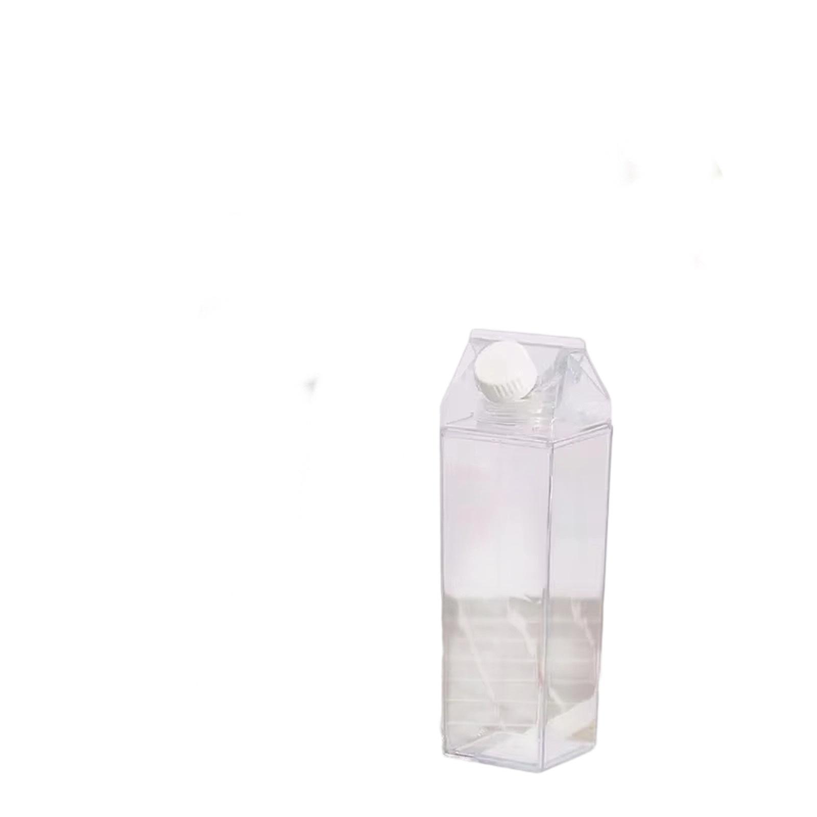 

Creative Milk Carton Clear Water Cup Portable Plastic Milk Cup for Daily Use one size
