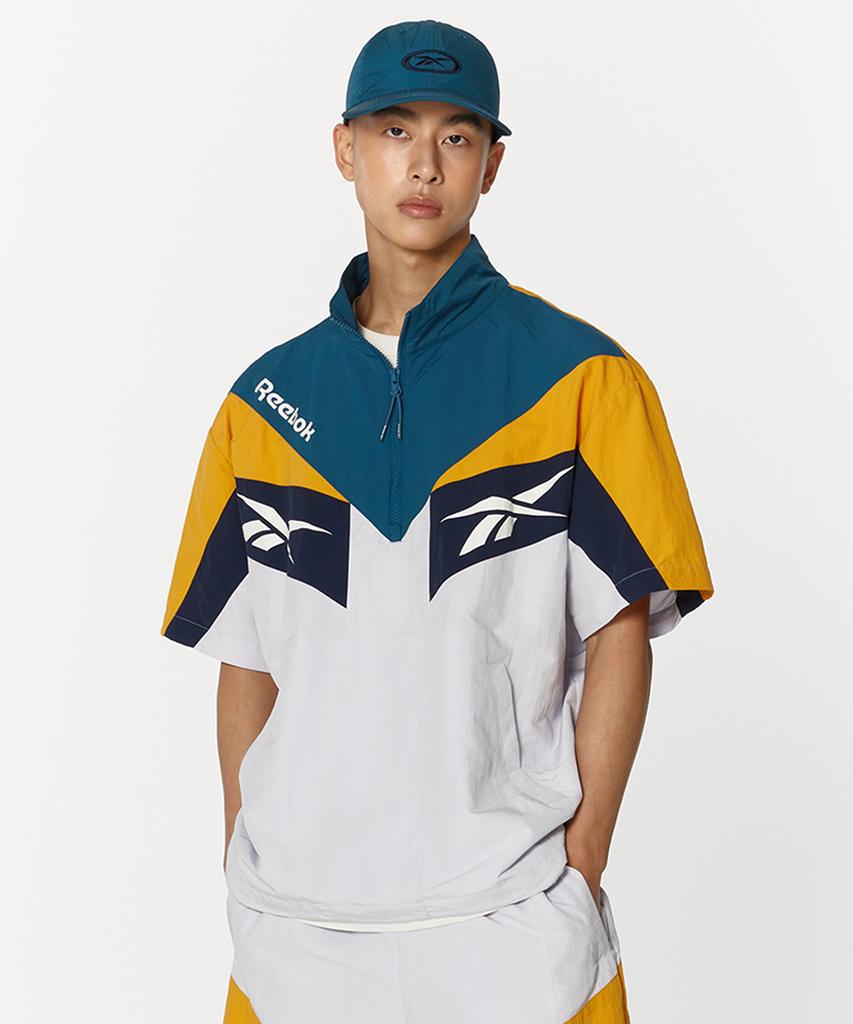 Reebok Twin Vector Short Sleeve Anorak - Green