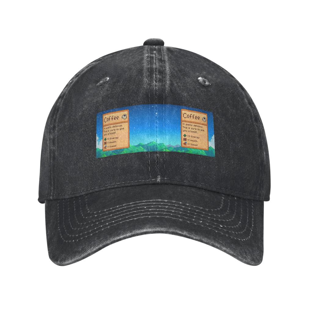 Stardew Valley Coffee Classic Denim Fabric Cap Casual Baseball Caps Adjustable Hat Summer Unisex Baseball Hats