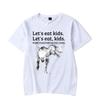 Let's Eat Kids Punctuation Saves Lives Grammar Men's T-shirts Hip Hop Streetwear Dinosaur Harujuku Shirt Camisetas Oversize Tees