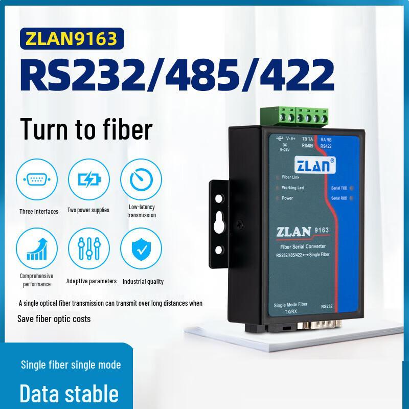 

ZLAN9163 RS485/Serial to Fiber Optic Converter