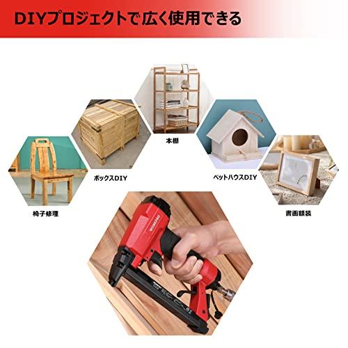 WORKPRO Air Nailer with 1000 Staples, Safety Lock to Prevent Misfires, Standard Pressure, Lightweight, Compact, 360° Exhaust Adjustment, C-Shaped Repl