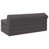 Folding Sofa Bed Light Grey 120 x 60 x 49 cm Fabric