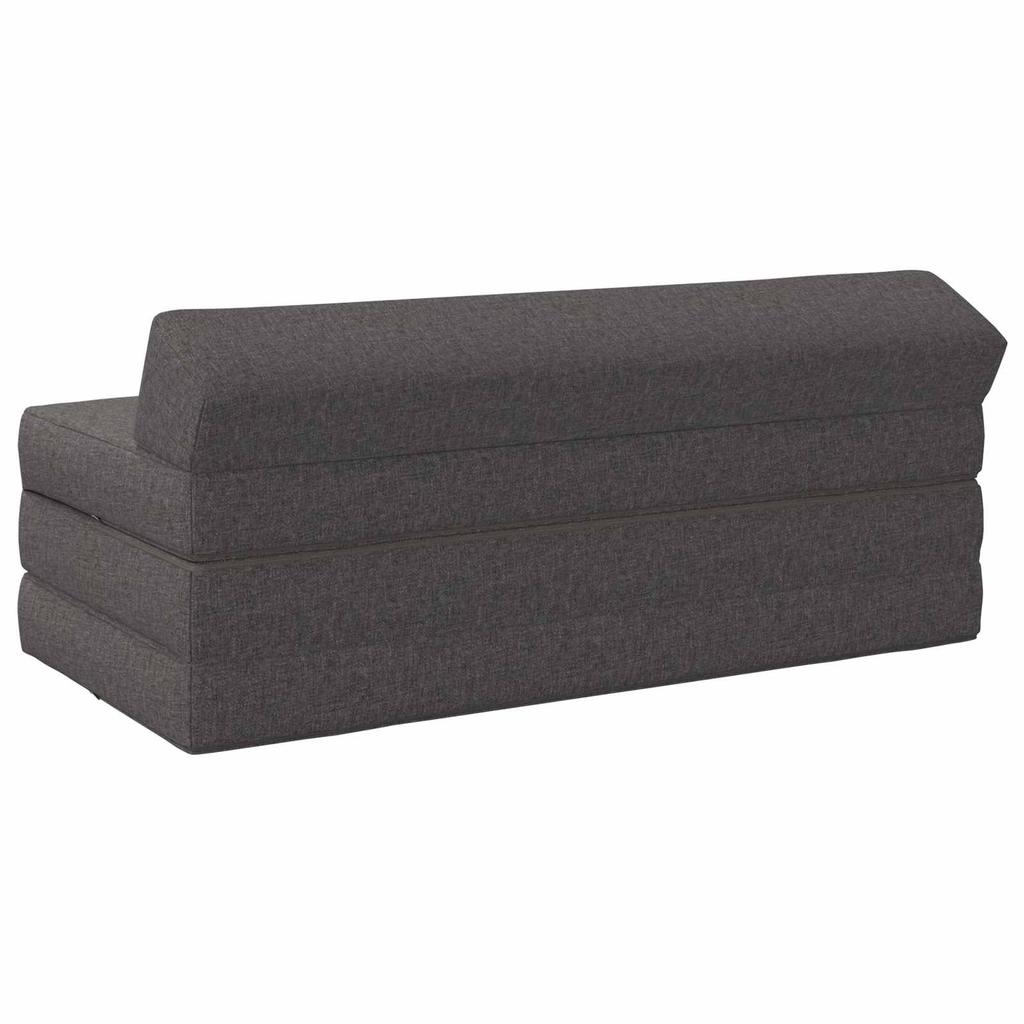 Folding Sofa Bed Light Grey 120 x 60 x 49 cm Fabric
