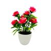Ornament Rose Artificial Green Potted Plant Bonsai For Home Or Venue Wedding
