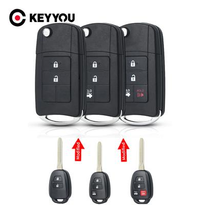2/3/4 Buttons Modified Flip Remote Key Shell For Toyota Prius C Corolla Yaris Avensis 2013 2014     Toy43