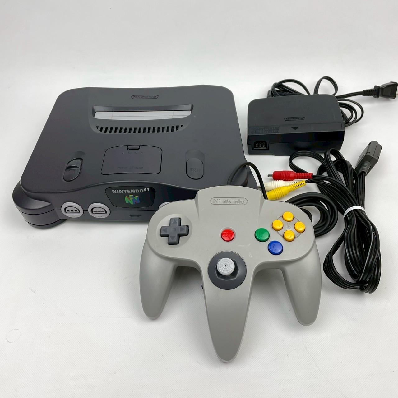

Nintendo 64 Черная консоль + контроллер + аксессуар Регион Фри Б/У Протестировано 1 Controller + cable
