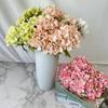 Silk Fake Hydrangea Flowers Large Size Bridal Hydrangea Bouquet  for Home Party Wedding