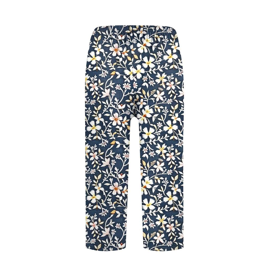 Women's High Waist  Printed Casual Trousers Workout Pants 3/4 Pants