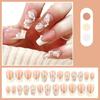 Medium Square False Nails Heart False Nails Full Cover False Nails Nails Decor