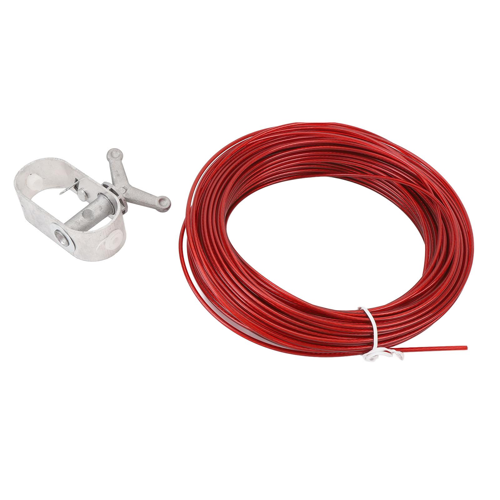 

Pool Cover Cable and Winch Kit 100FT Galvanized Wire Heavy Duty Spring Loaded Ratchet for Above Ground Swimming Pool