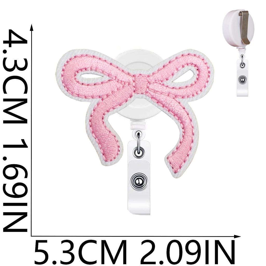 Id Clip Decorative Bow Embroidery Cloth Sticker Easy Pull Patch Sticker Cherry Bow Computer Embroidery Label Ironing