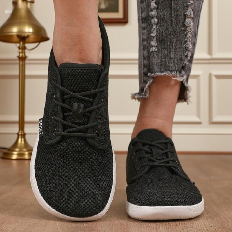 New Women'S Wide Toe Sneakers Breathable Design Fashionable Non-Slip Walking Shoes Summer Comfortable Women'S Mesh Knitted Shoes