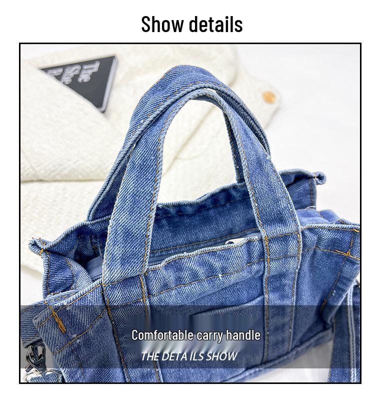 2023 Fall/Winter Women's Mini Denim Crossbody Bag In Simple Korean Style