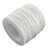 Waxed Cotton Thread Cords, White, 1mm, About 10.93 Yards(10m)/roll