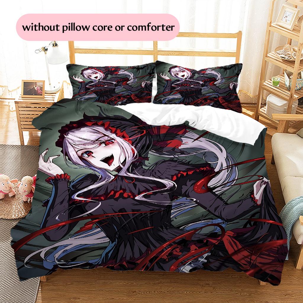 Vampire Schoolgirl  Pattern Bedding Quilt Set  Home Decoration  Gift (1 * duvet cover + 2 * pillowcase  without core)