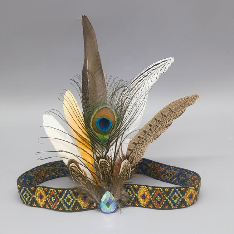 Elegant Feather Headband Cosplay Costume Ethnic Hairband For Adult Children Stage Props Accessories and Themed Parties