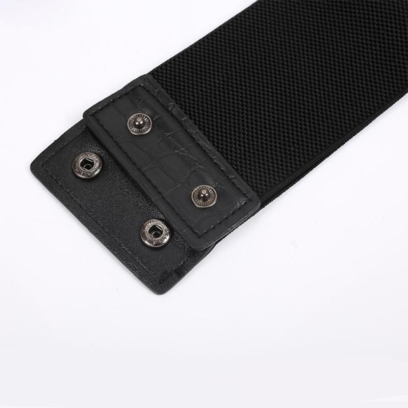Sexy Fashion Retro Hollow Tangerine Ultra-wide Girdle Black Luxurious Woman Leather One Size Corset Women's Top Corset