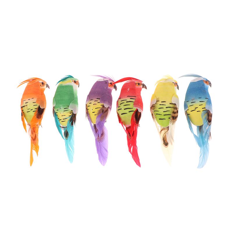 Creative Artificial Parrot Fake Foam Animal Simulation Feather Birds Models Diy For Wedding Party Home Garden Ornament Decor