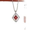 French Antique High-End Sense Versatile Rotating Double-Sided Four-Leaf Clover White Shell Necklace Light Luxury Design Court Style Collarbone Chain