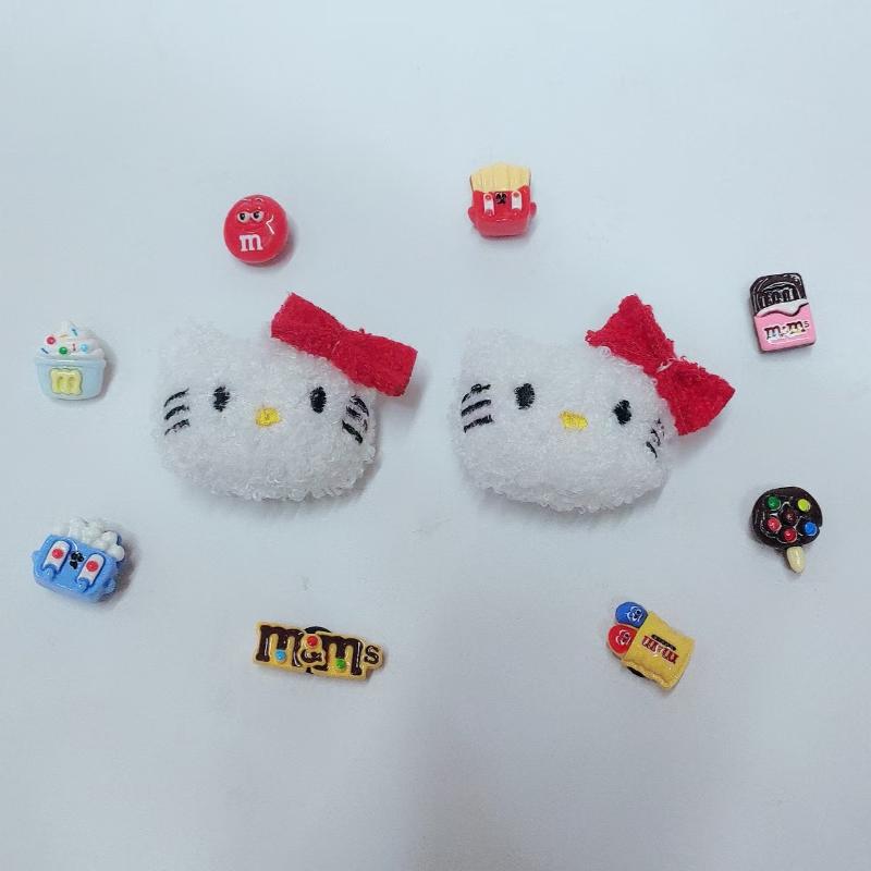Cute Cartoon M Bean Series Lollipop Kt Cat Set Shoe Buckle Accessories Diy Removable Slippers Decorations Gift
