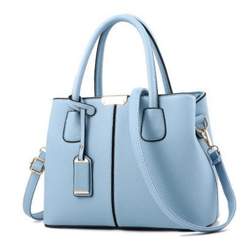 

Korean version of the new women s bag, simple and fashionable handbag, trendy shoulder bag, light luxury messenger bag, one piece. озеро синього кольору