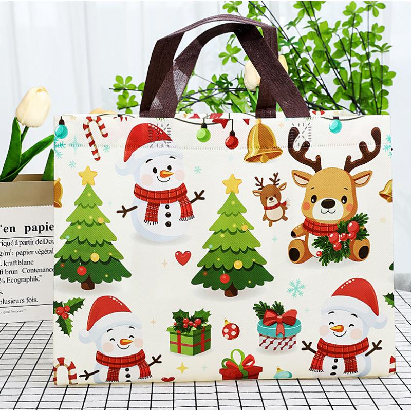 

Рождественские подарочные пакеты Украшение для рождественской вечеринки Детские сувениры 2025 Рождественские сумки с Санта-Клаусом Navidad Natal Новогодний подарок 2026