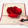 1set Valentine's Day Romantic 3D Pop Up Rose Invitation Card for Valentine's Day Wedding Invite Decoration Card With Envelope