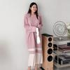 Shop   Women Color Block Round Hem Tori Pleats Long Dress Ara Wdr 3858 Pink