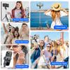 Selfie Stick Tripod with Detachable Bluetooth Remote, 360° Rotation,Extendable Pole, Fill Light Option, for iPhone Android Phone