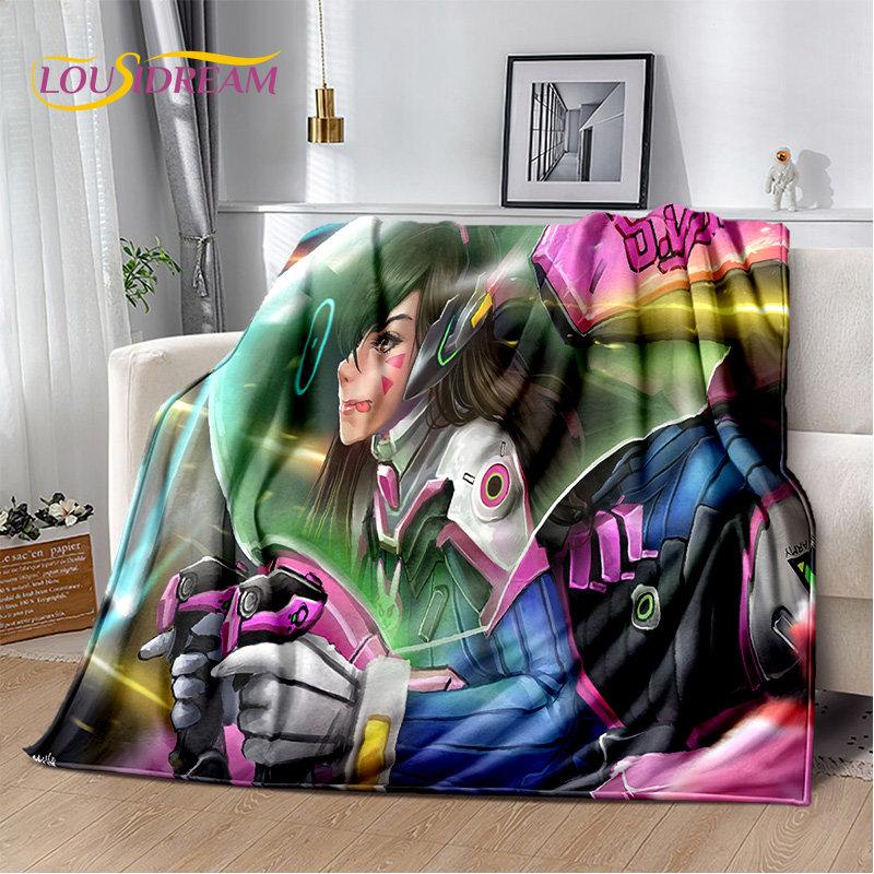 Overwatch Game Gamer DVA  Reaper Soft Plush Blanket,Flannel Blanket Throw Blanket for Living Room Bedroom Bed Sofa Picnic Kid 3D