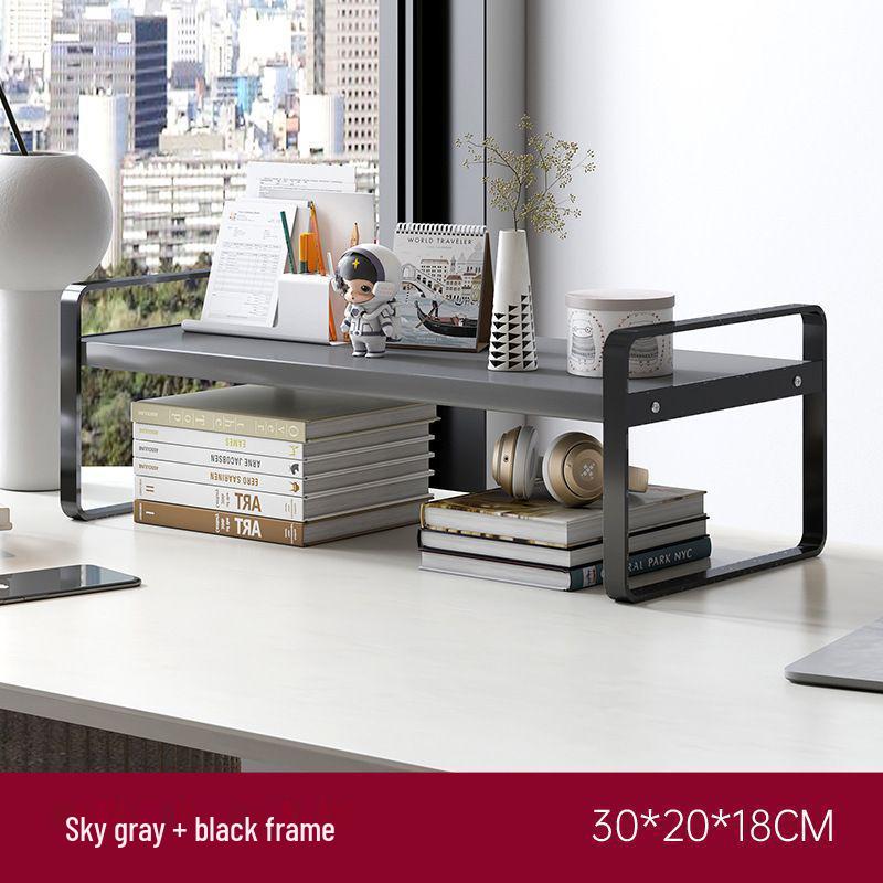 Multi-Layer Floor-Standing Adjustable Storage Rack with Trash Can Holder for Kitchen Use