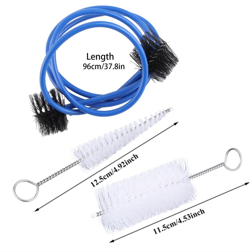 Trumpet Instrument Cleaning Dilwe Instrument Brush Trumpet Cleaning Brush Care Lightweight Convenient Instrument Cleaning 3in1 Brush Maintenance Kit
