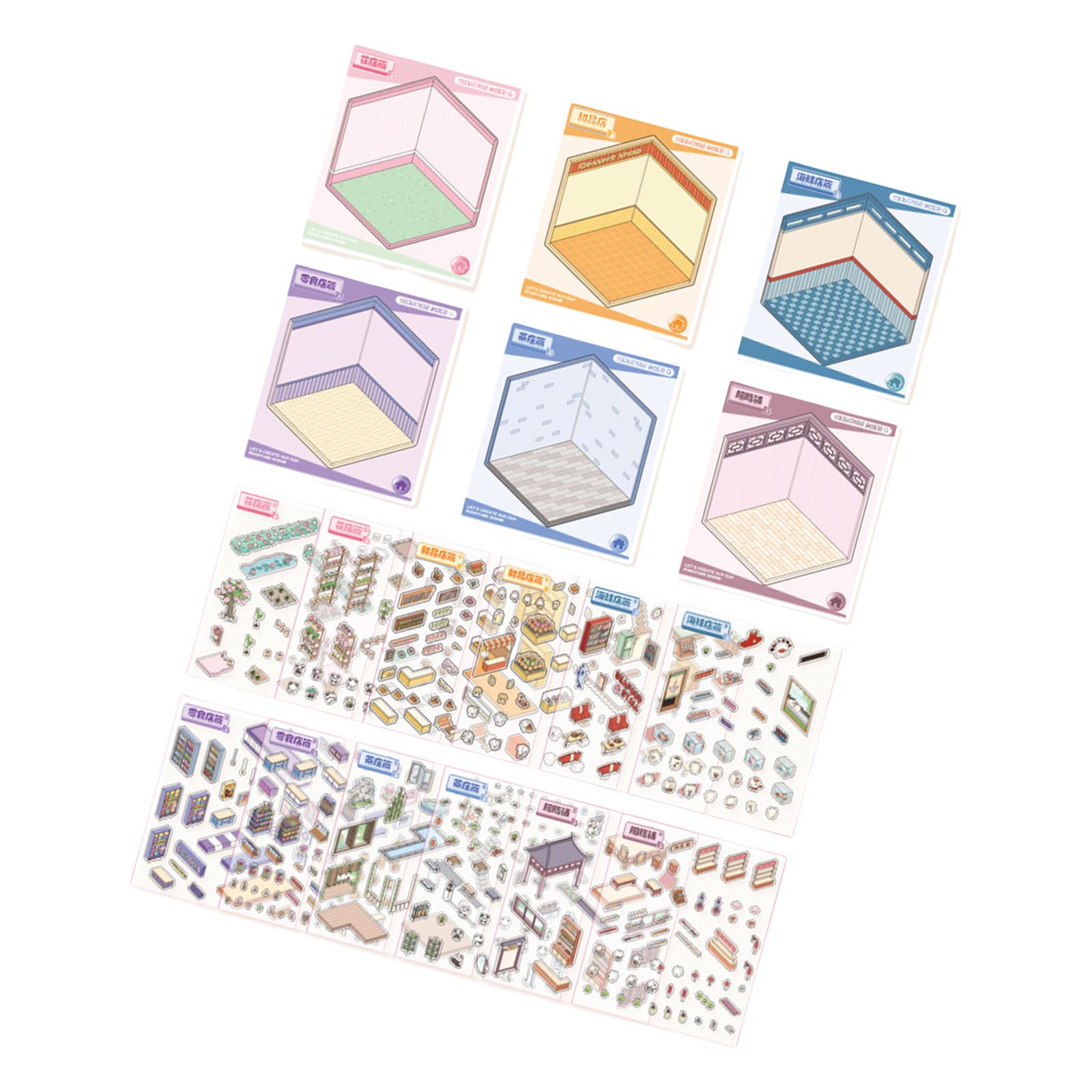 

Прекрасная наклейка с изображением сцены, 3D-наклейка с пейзажем, эстетическая наклейка, стереоскопическая наклейка с изображением кабины, книга для детей и взрослых 1