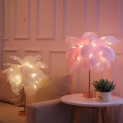 Nachttisch-LED-Lampe, Feder, Kupferdraht, Fernbedienung, Wohnzimmer, Schreibtischleuchte