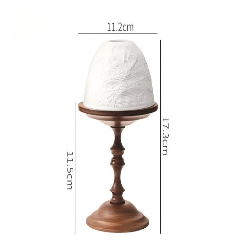 Rustic Solid Wood Candlestick Holder Vintage Table Candle Stand for Bedroom Living Room Wedding Decor
