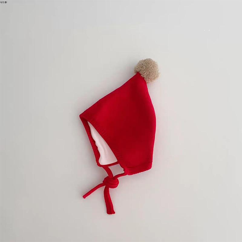 Baby Pom-Pom Knit Hat with Ear Protection - Cute Korean Autumn/Winter Style