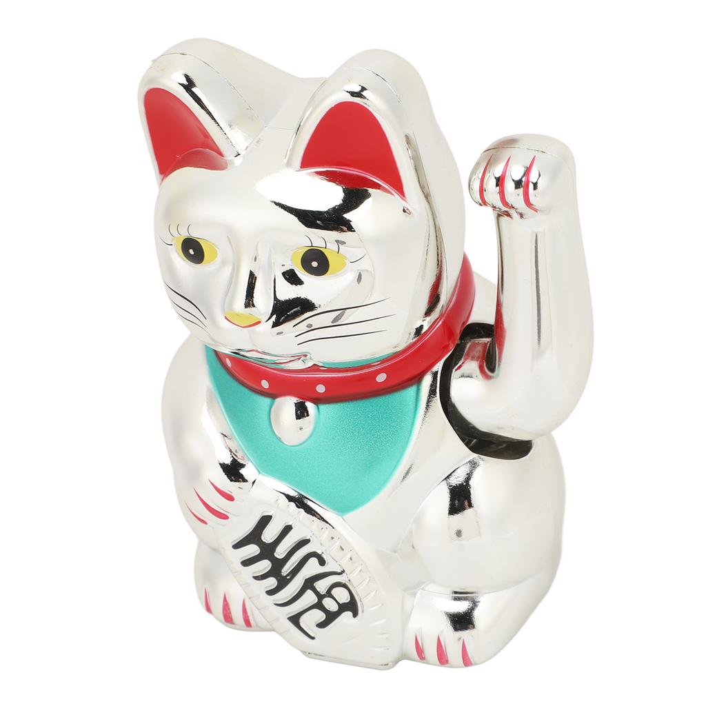 Waving Arm Cat Ornament Hand Waving Plastic Electric Hand Waving Cat Decoration for Home Car Shop