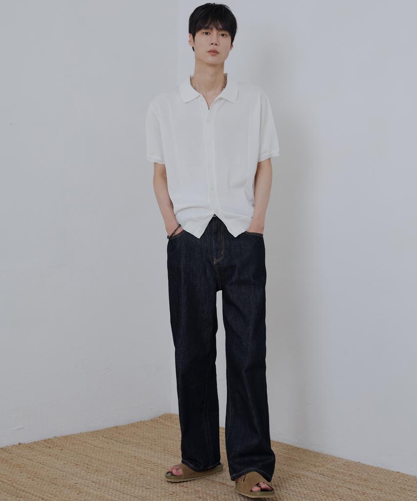 NODU Cool Summer Washable Collared Crop Half Cardigan [Ivory]