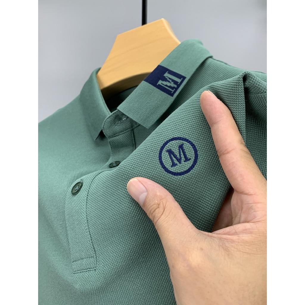 Men's Casual Shirt - Short Sleeved Summer Top, Ribbed Collar and Cuffs Design, Breathable Elastic Fabric, Regular Fit