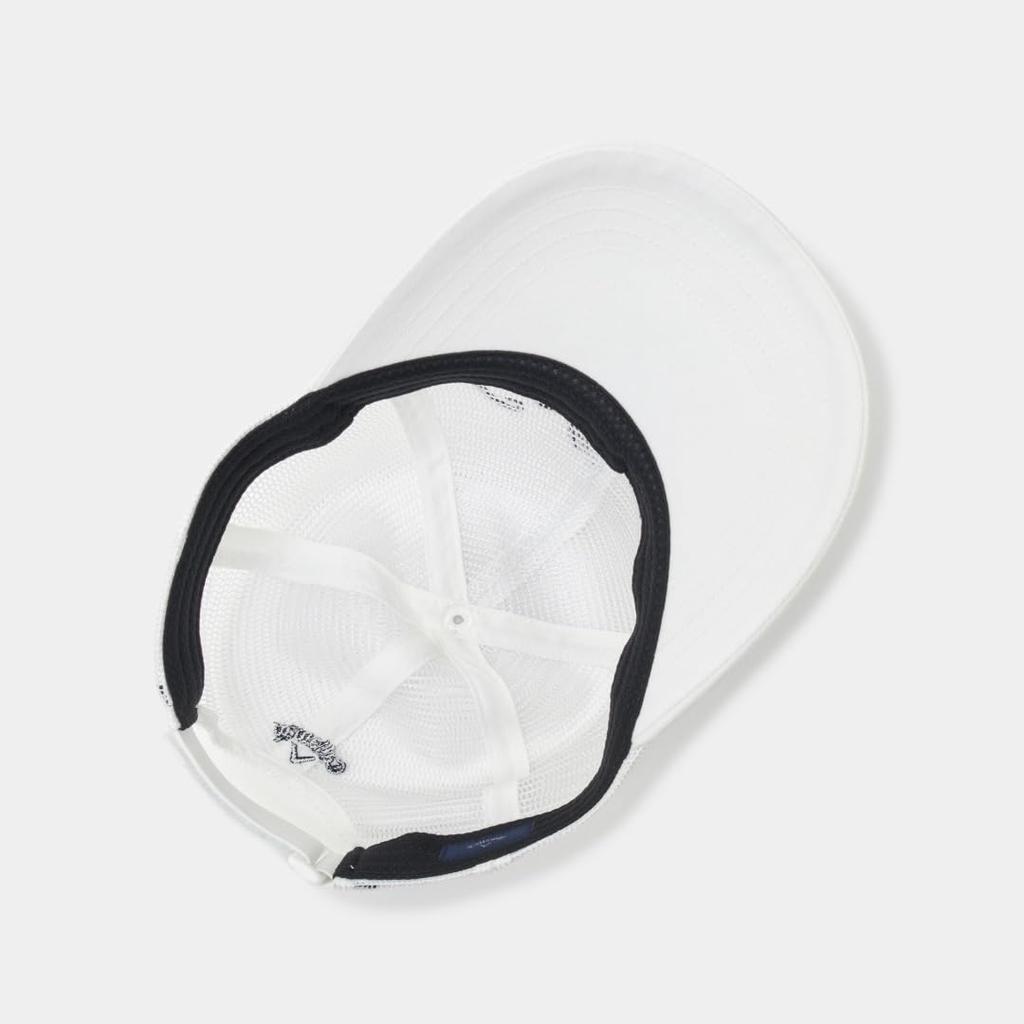 Cap with Mesh Opening for Inner Glitter [Callaway] Breathability, Quick-drying Functionality, Sweat-wicking Band, Finish, Golf, C26191208, Women's.