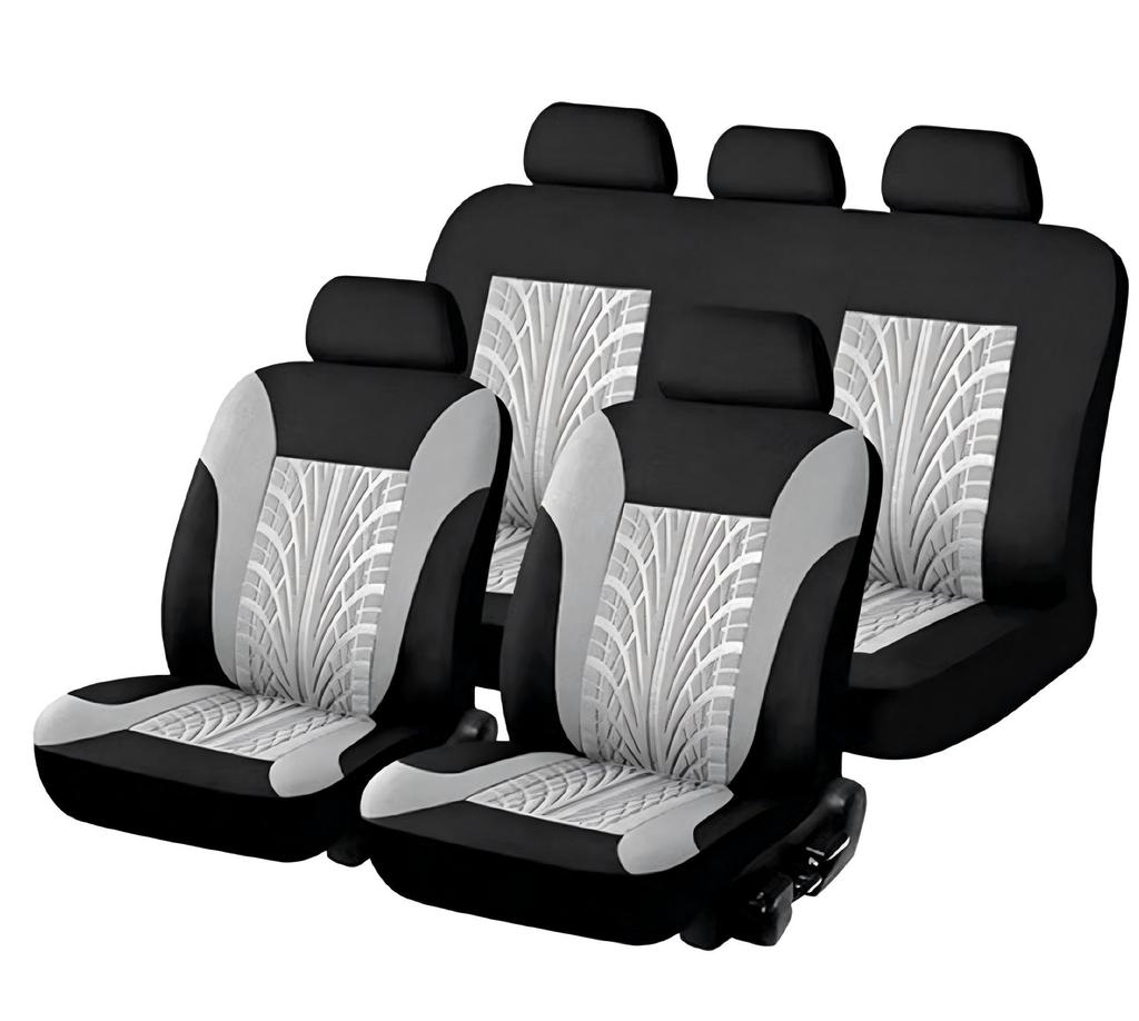 Universal Car Seat Cover with Woven Waistline & Tire Pattern for Europe, America, Middle East