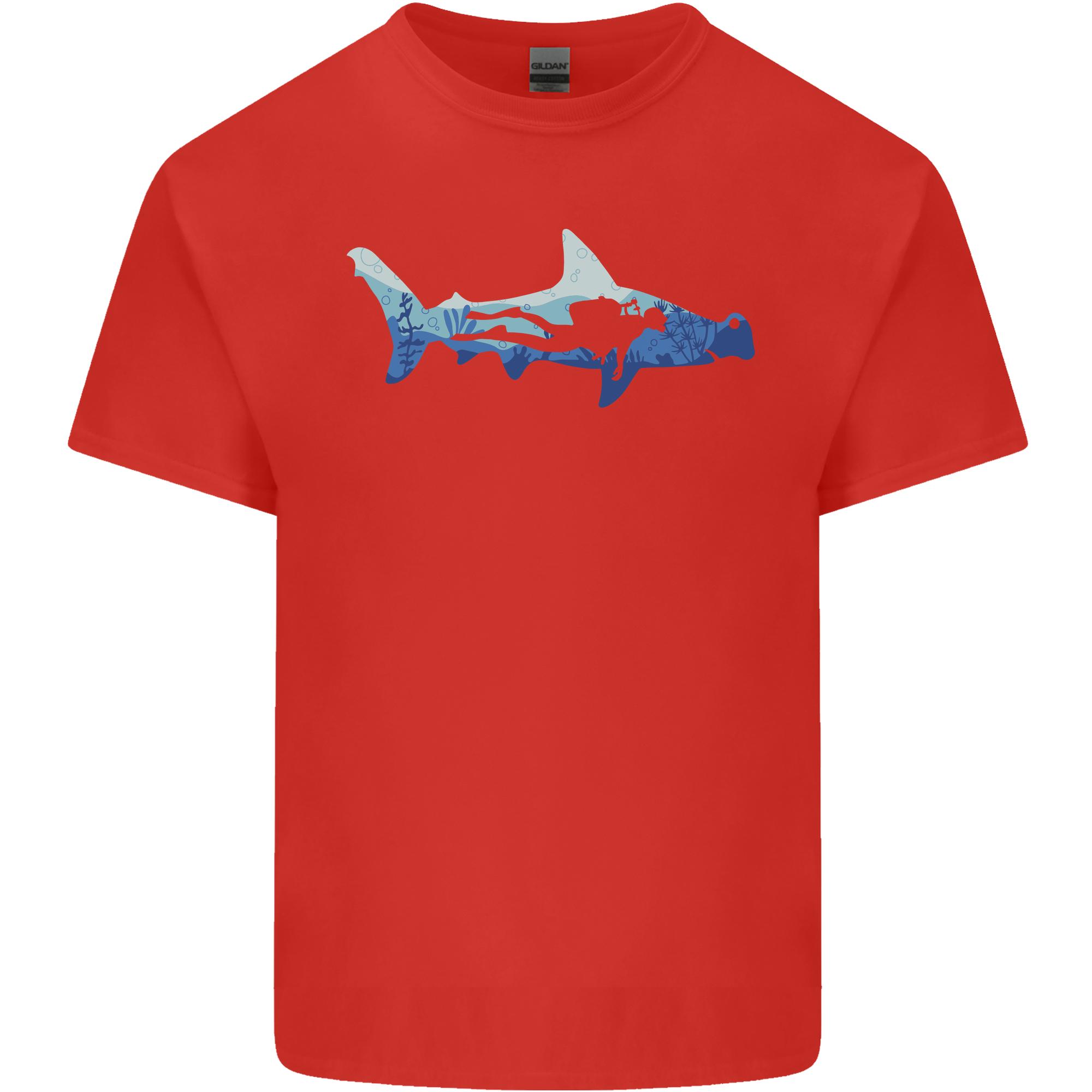 Hammerhead Shark Scuba Diver Diving Unisexs Light Cotton TShirt S