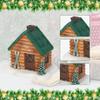 Weihnachtsblockhütte Räuchergefäß mit Kamin Kamin Akzenten Feiertags Harz Kegelhalter