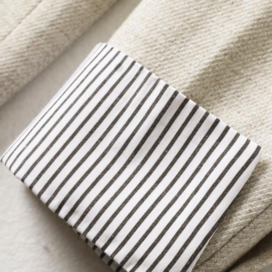 Women Fall Spring Suit Coat Formal Business Style Solid Color Single Button Long Sleeve Lapel Pockets Striped Cuff Slim Fit OL Commute Cardigan Jacket