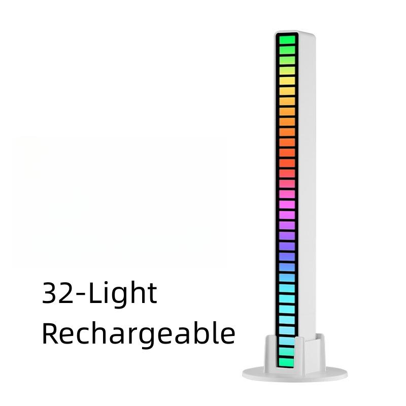 Car RGB Sound Control Synchronized Rhythm Light Net Red Colorful Music Ambient Light Car Desktop Sensor Creative Led Pickup Ligh